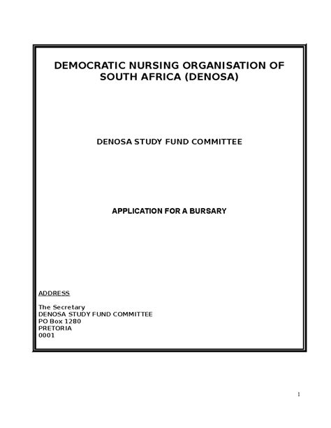 application forms denosa