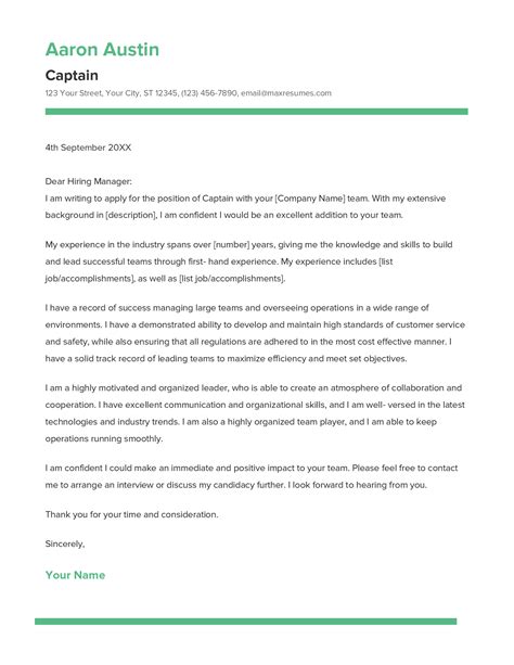 application letter for class captain
