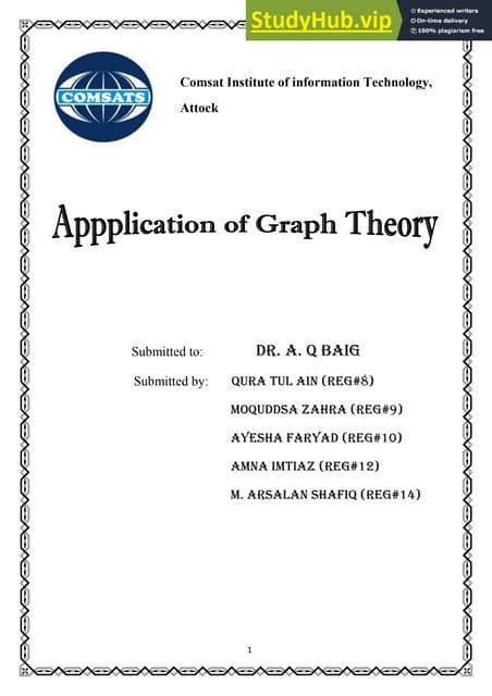Application Of Graph Theory In Mathematics