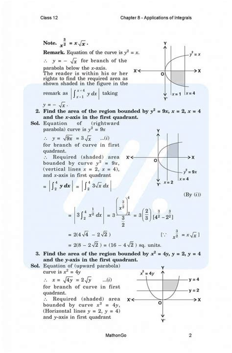 Application Of Integrals Class 12