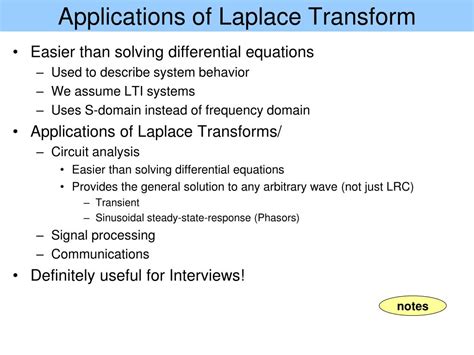 Application Of Laplace Transform In Mechanical Engineering