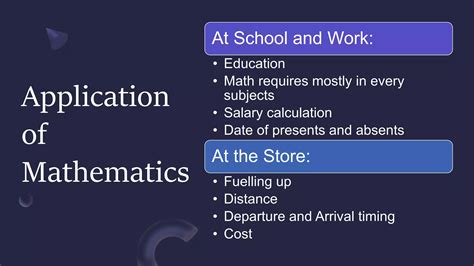 Application Of Mathematics
