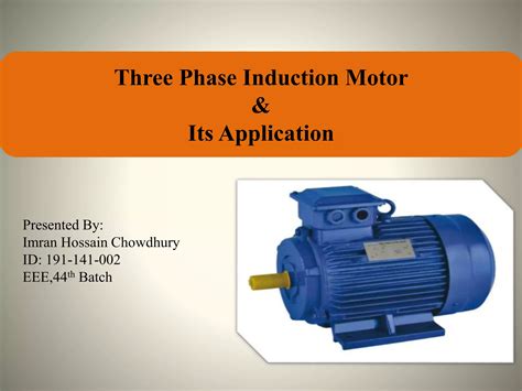 Application Of Three Phase Induction Motor