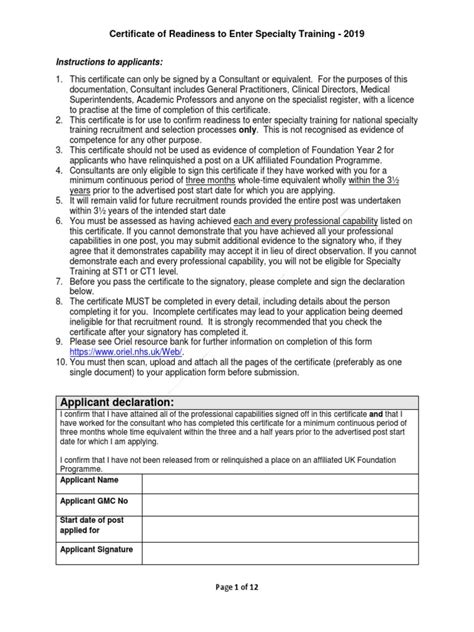 Application To Enter Specialty Training At St4 Emergency