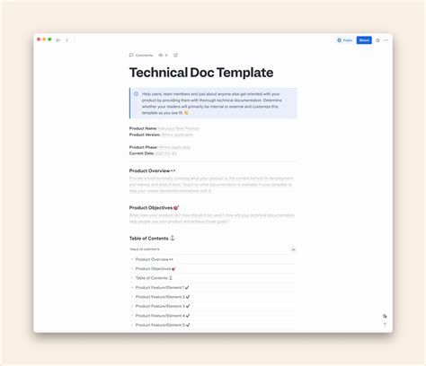 Read Application Documentation Template 