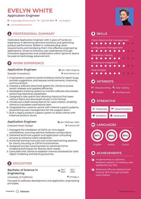 Download Application Engineer Resume Format 