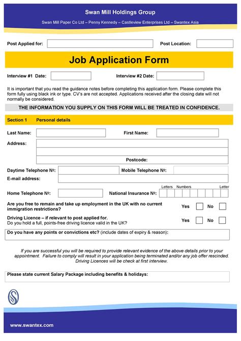 Read Application For Employment Document 