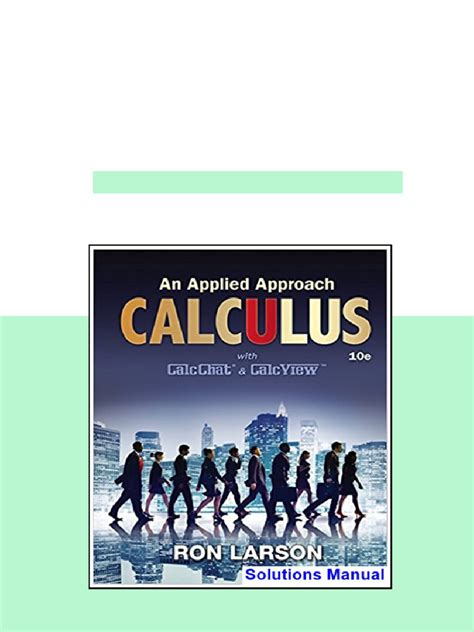Applied Calculus 10th Edition Solution Manual
