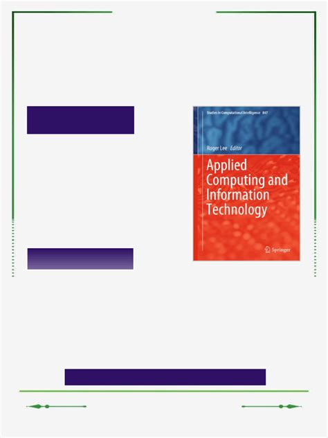 Applied Computing Information Technology Studies In Computational Intelligence