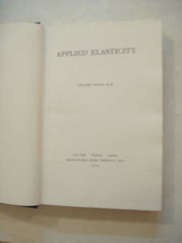 Applied Elasticity Wang