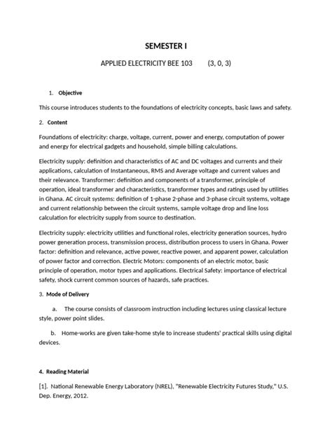 Applied Electricity For Engineers