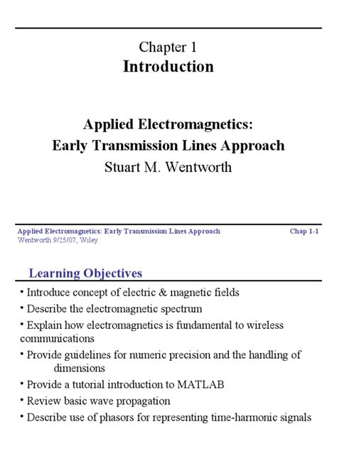 applied electromagnetics early transmission lines approach pdf