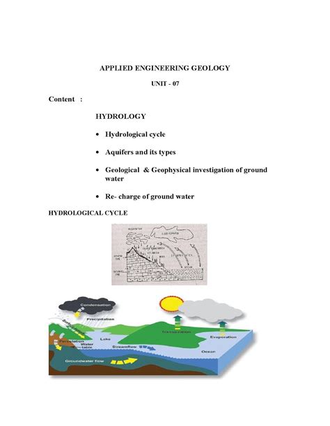 Applied Engineering Geology Notes