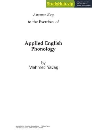 applied english phonology answer key