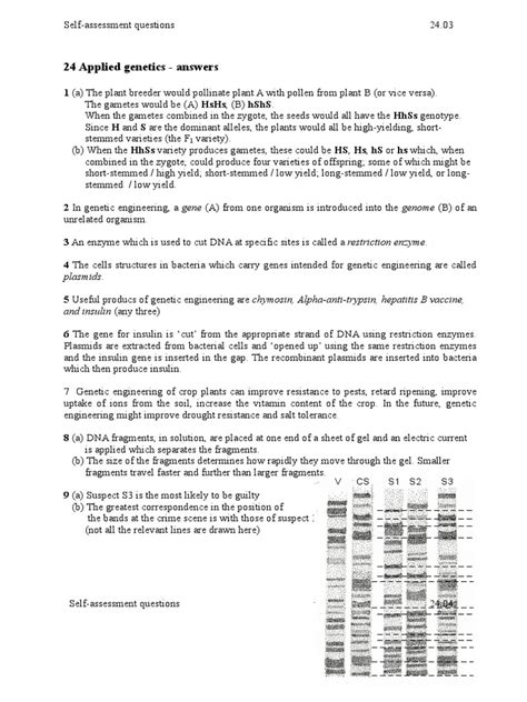 Applied Genetics Answers