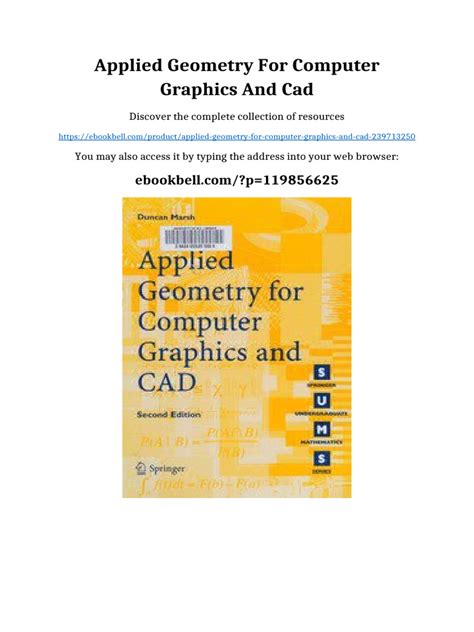 Applied Geometry For Computer Graphics And Cad 2nd Edition