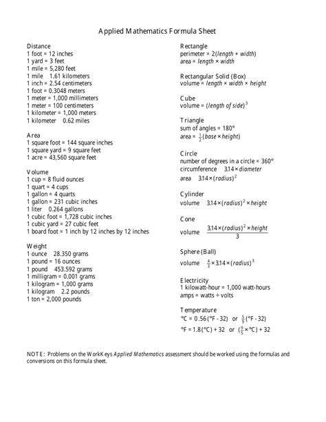 Applied Mathematics 1 Formula For Diploma Engineering