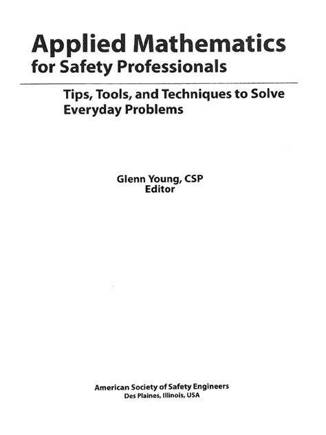 Applied Mathematics For Safety Professionals