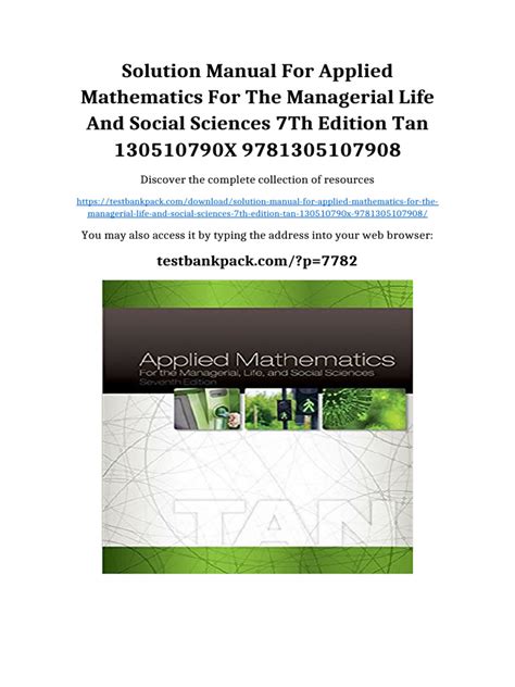 Applied Mathematics Solution Manual