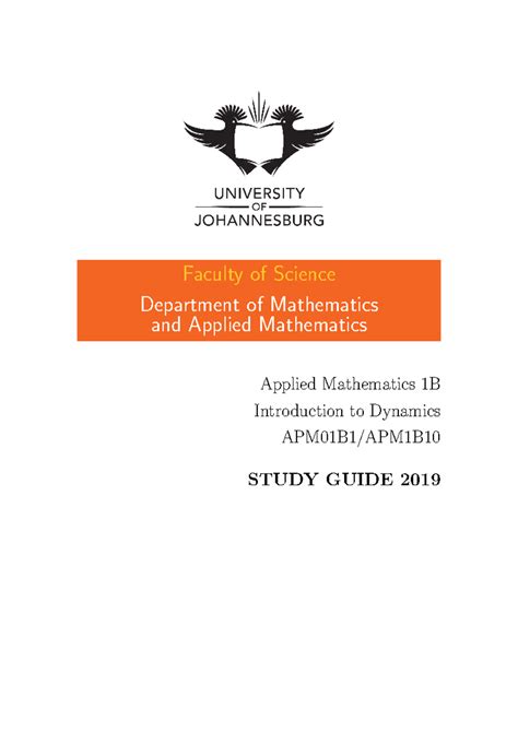 Applied Mathematics Study Guide