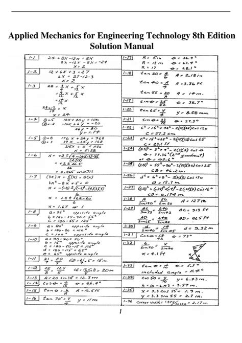 Applied Mechanics For Engineering Technology Solution Manual