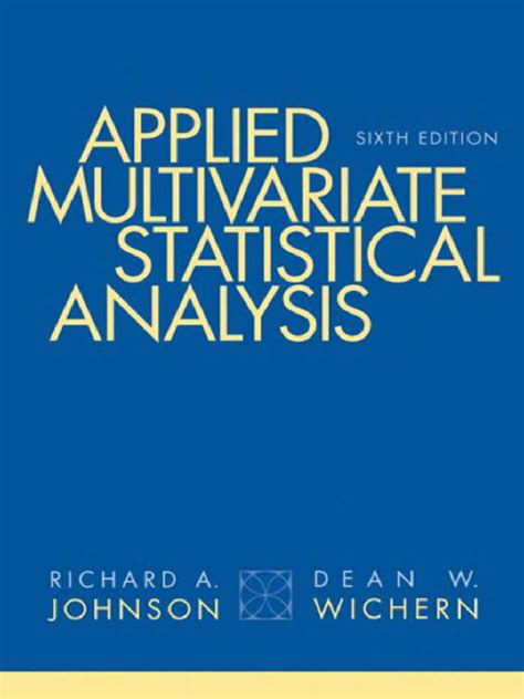 Applied Multivariate Statistical Analysis Pdf