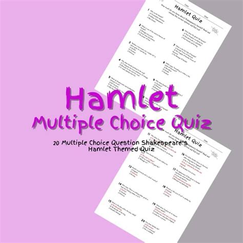 Applied Practice Hamlet Multiple Choice Answer Key