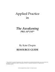 Applied Practice The Awakening Multiple Choice