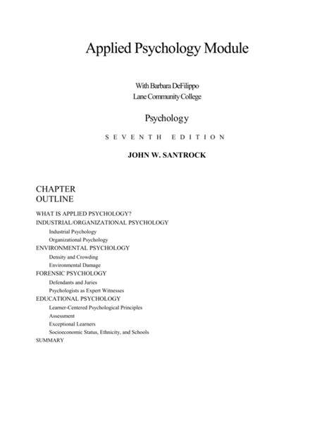applied psychology module mcgraw hill