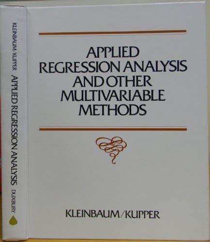 Applied Regression Analysis And Multivariable Methods