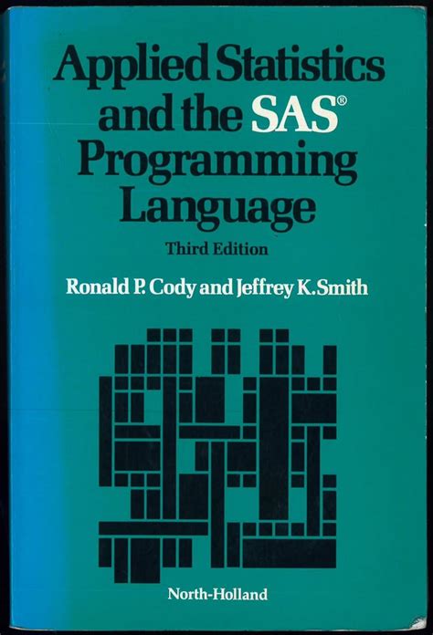 Applied Statistics And Sas Programming Language Pdf