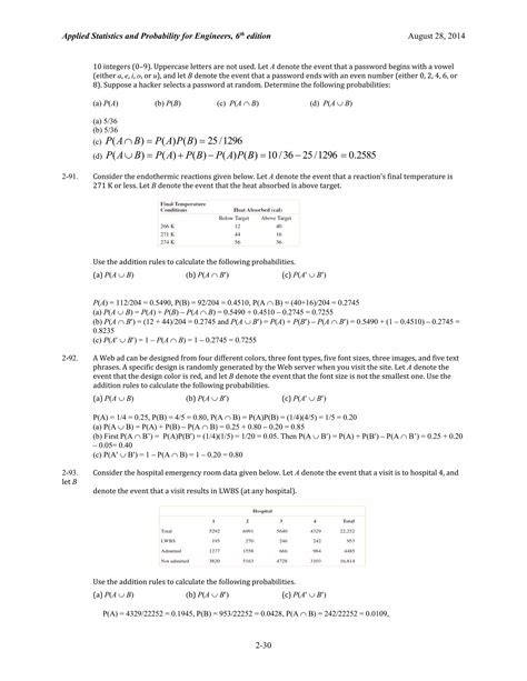 Applied Statistics Probability Engineers 6th Edition Solutions