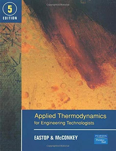 applied thermodynamics by eastop and mcconkey solution