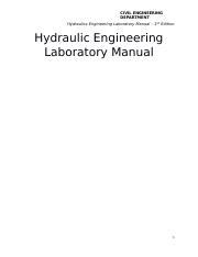 Full Download Applied Hydraulics Engineering Lab Manual 