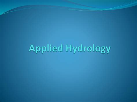 Download Applied Hydrology Solution 