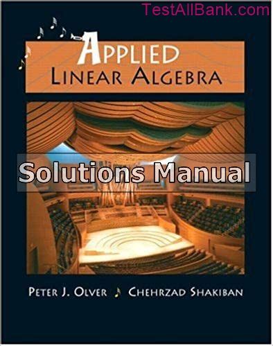 Full Download Applied Linear Algebra Olver Solutions 