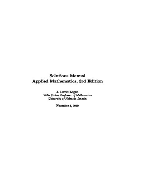 Download Applied Mathematics Solution Manual 
