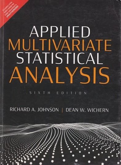 Read Applied Multivariate Statistical Analysis Pdf 