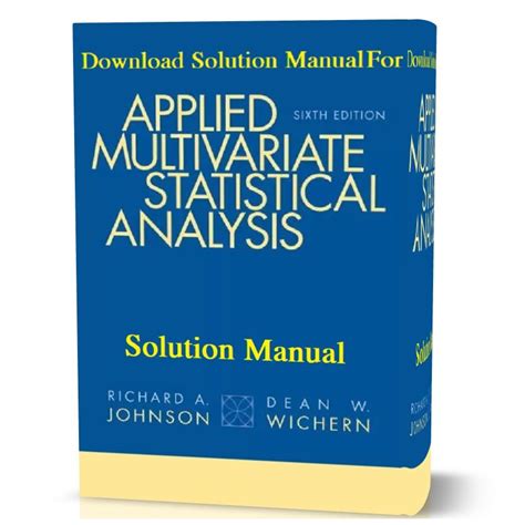 Download Applied Multivariate Statistics Johnson Solution Manual 