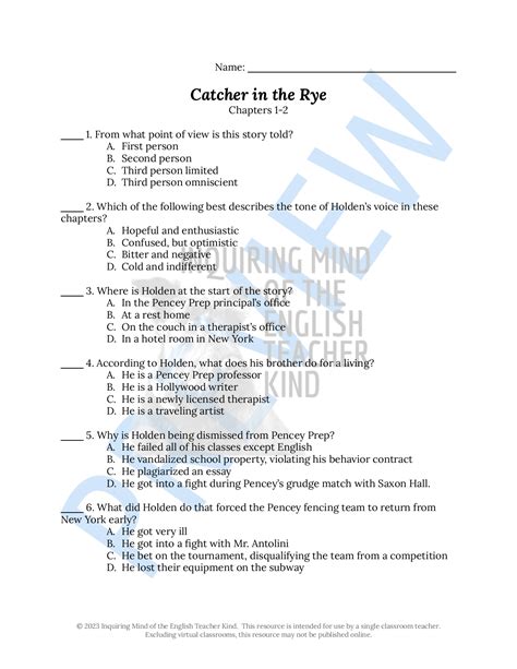 Full Download Applied Practice Catcher In The Rye Answers 