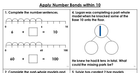 Applying Number Bonds Within Ten To Add And Subtraction Using Number Bonds - Subtraction Using Number Bonds