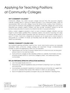 Read Applying For Teaching Positions At Community Colleges 