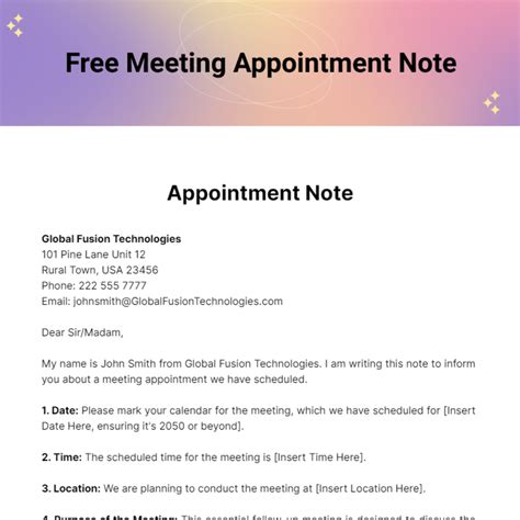 Appointment Of Manager Notice