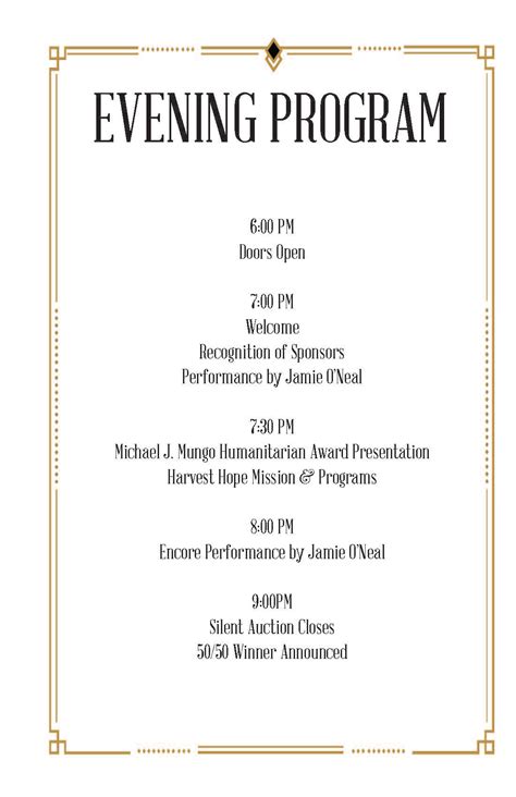 Appreciation Dinner Program Template