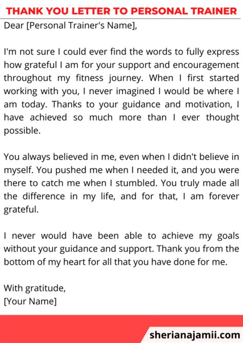 appreciation letter to trainer