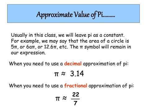 Approximate Value Of Pi