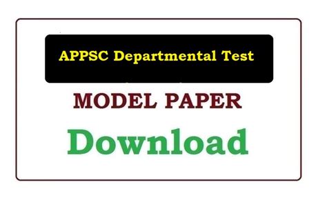 Read Appsc Departmental Tests Model Papers 