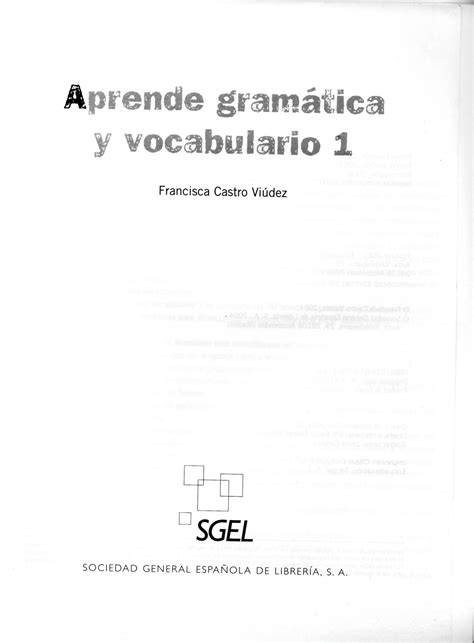 aprende gramatica y vocabulario 1