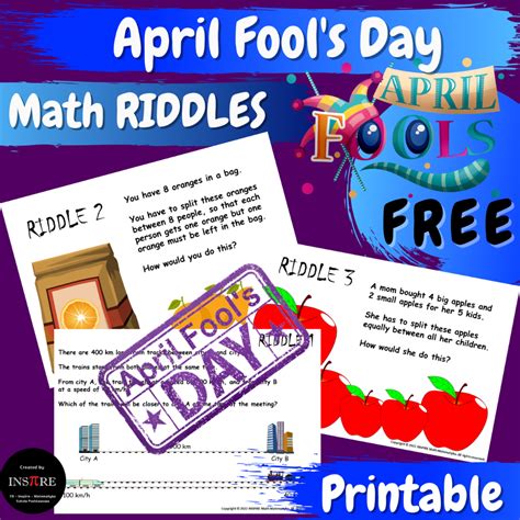 April Fools X27 Day Math Puzzle For Grades April Fool Math - April Fool Math