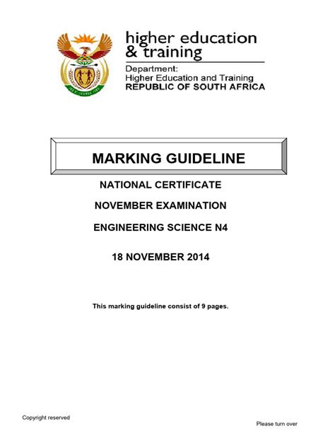Full Download April 2014 Engineering Science N4 Memorandum Pdf Download 